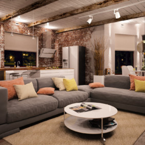 Loft style living room decor