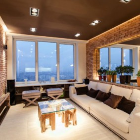 Loft living room interior
