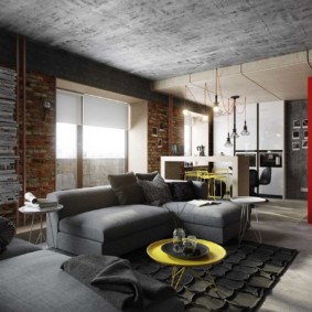 loft style living room decoration ideas