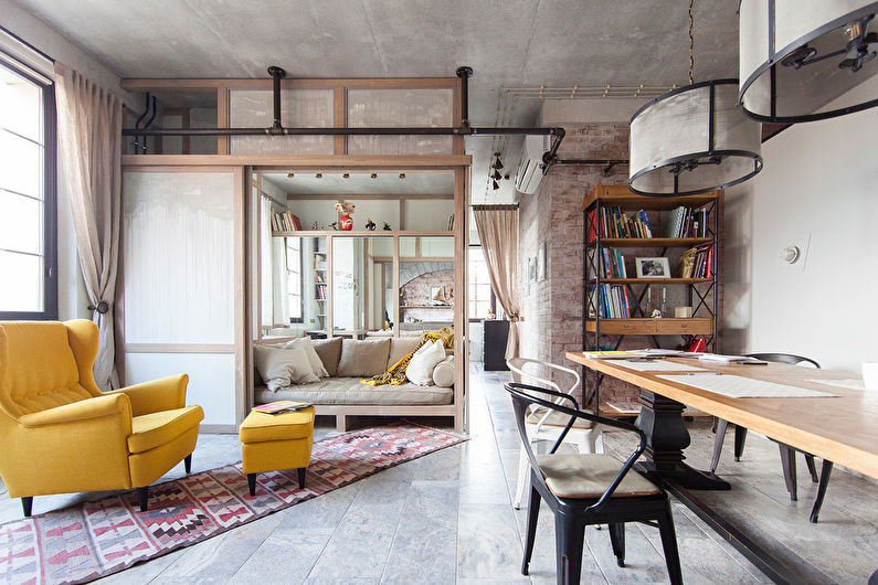Loft living room design