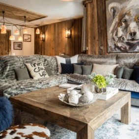 chalet style living room design ideas