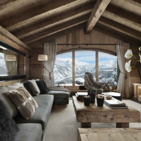 Chalet style living room photo options
