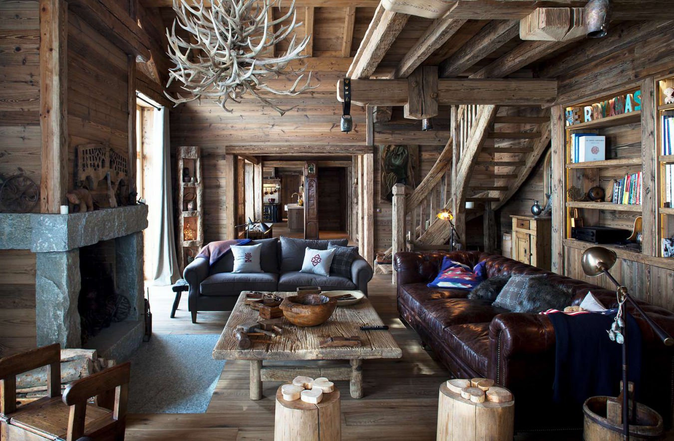chalet style living room options