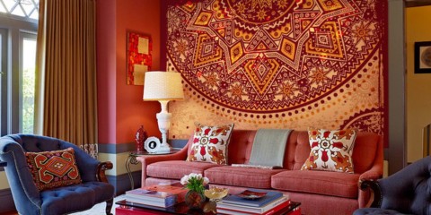 färg design av rummet i orientalisk stil