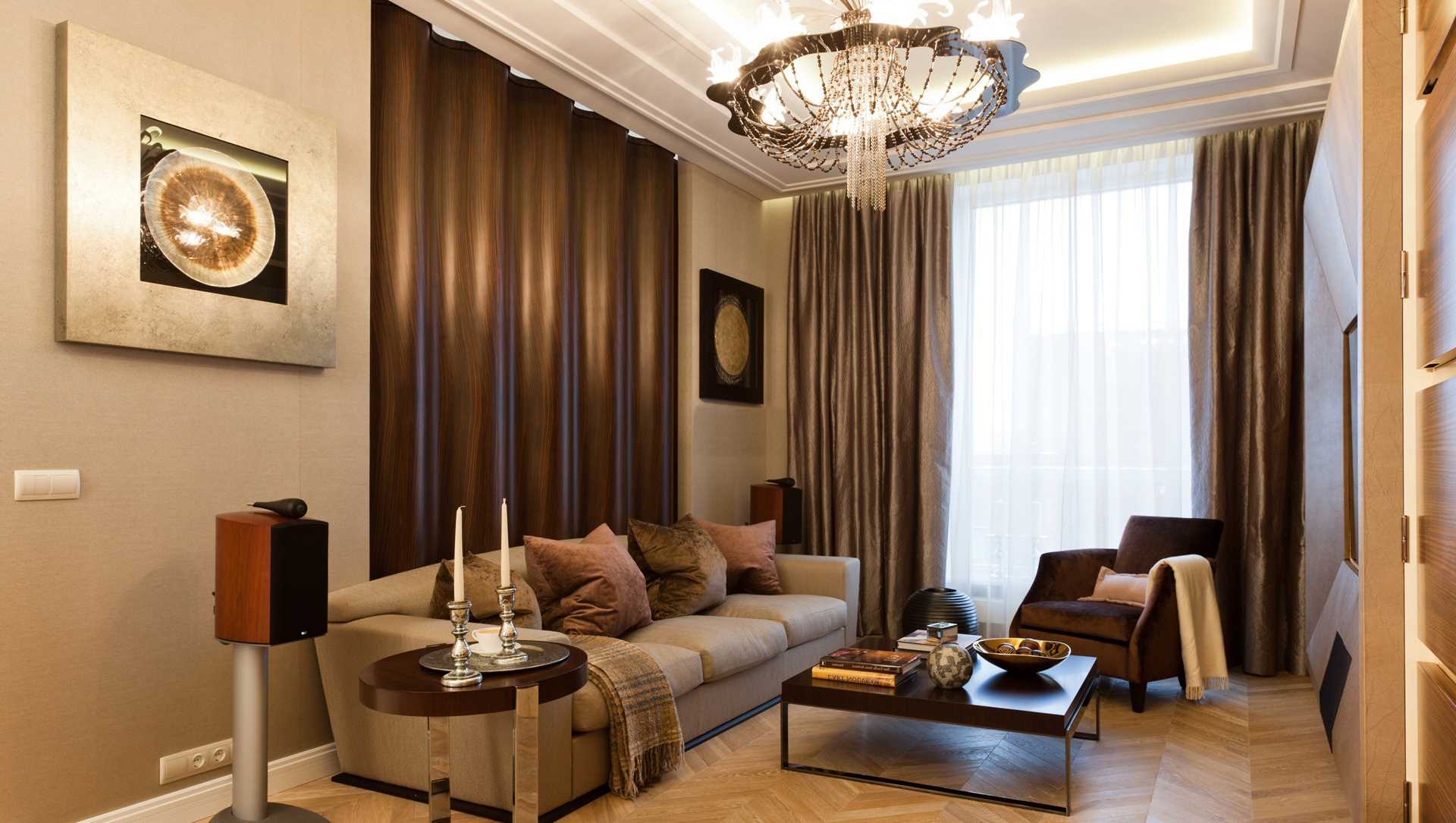 the idea of ​​a beautiful living room decor