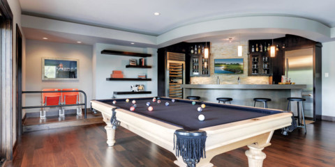 billiard room in the apartment