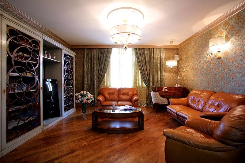 klasszikus stílusú nappali belső