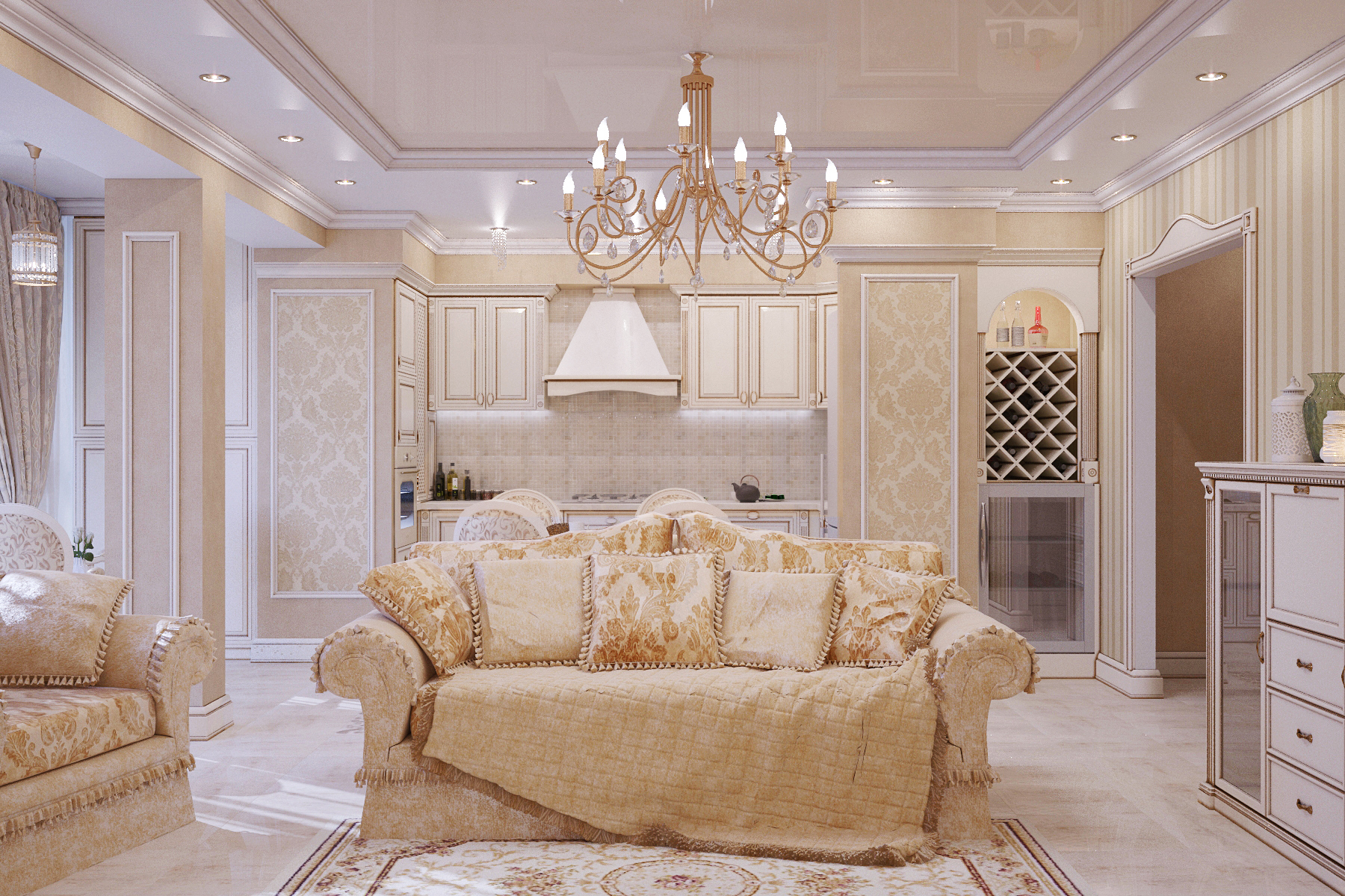 hogyan lehet létrehozni egy klasszikus stílusú nappali belső teret