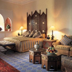 oriental style room interior na ideya ng larawan