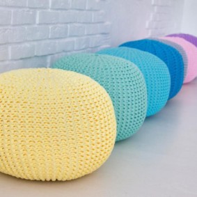 pouf chair for a children's photo of an interior