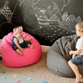 scaun cu pouf pentru interior idei pentru copii