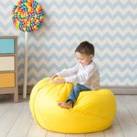 pouf chair for children's interior ideas