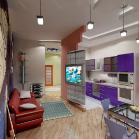 studio apartment of 27 sq m decor ideas