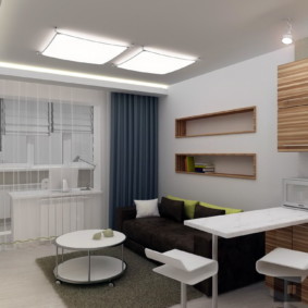 studio apartman površine 27 m2 foto interijera