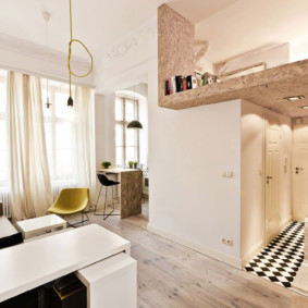 studio apartment of 27 sq m interior design