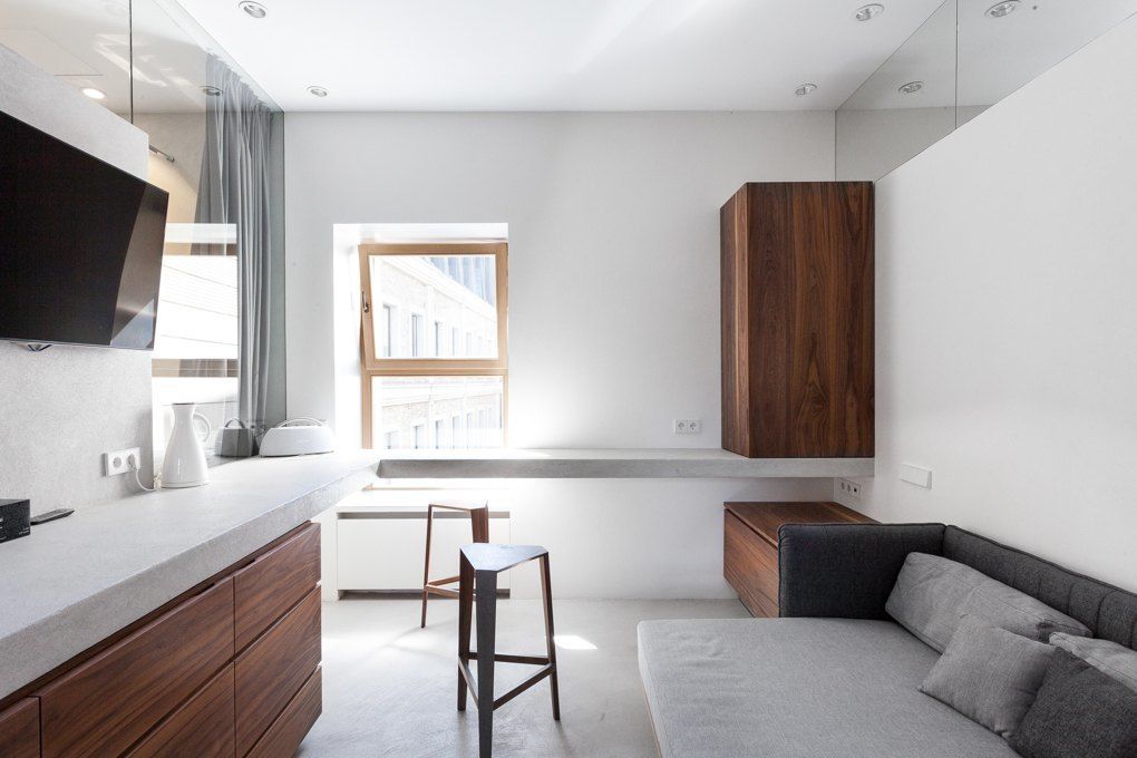 studio apartment of 27 sq m minimalism