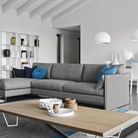 דירה בצבעים בהירים ואפשרויות לרעיונות בסגנון מודרני