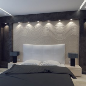 sadrokartónové výklenok v spálni typov dekor