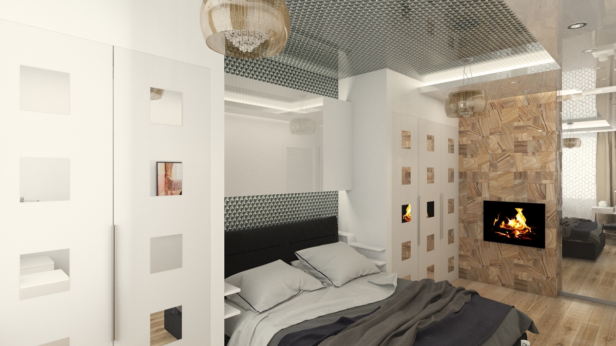 bilik tidur drywall niche idea reka bentuk