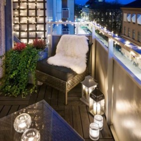 balkon decoratie in het appartement foto-ontwerp