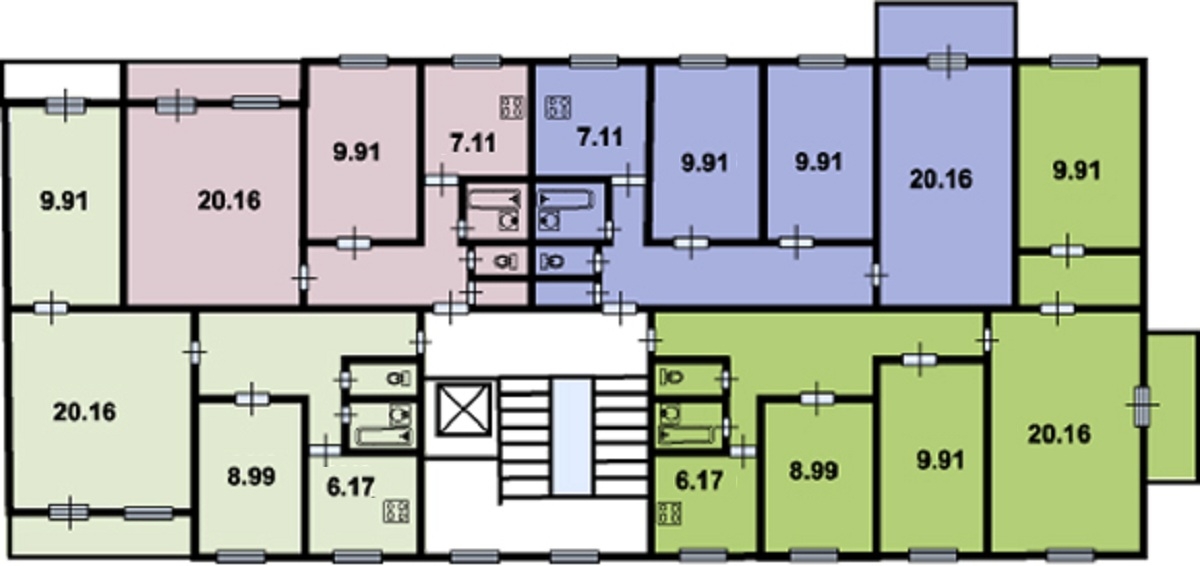 plattegrond 504-serie