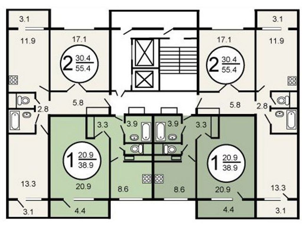 vloerindeling serie n 46 m