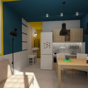 disseny d'un apartament d'estudi amb una superfície de 24 m 2 tipus d'idees