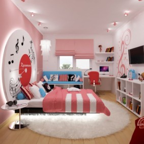 tizenéves szoba lányok számára típusú tervezés