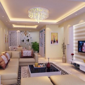 plasterboard ceiling for living room photo decor