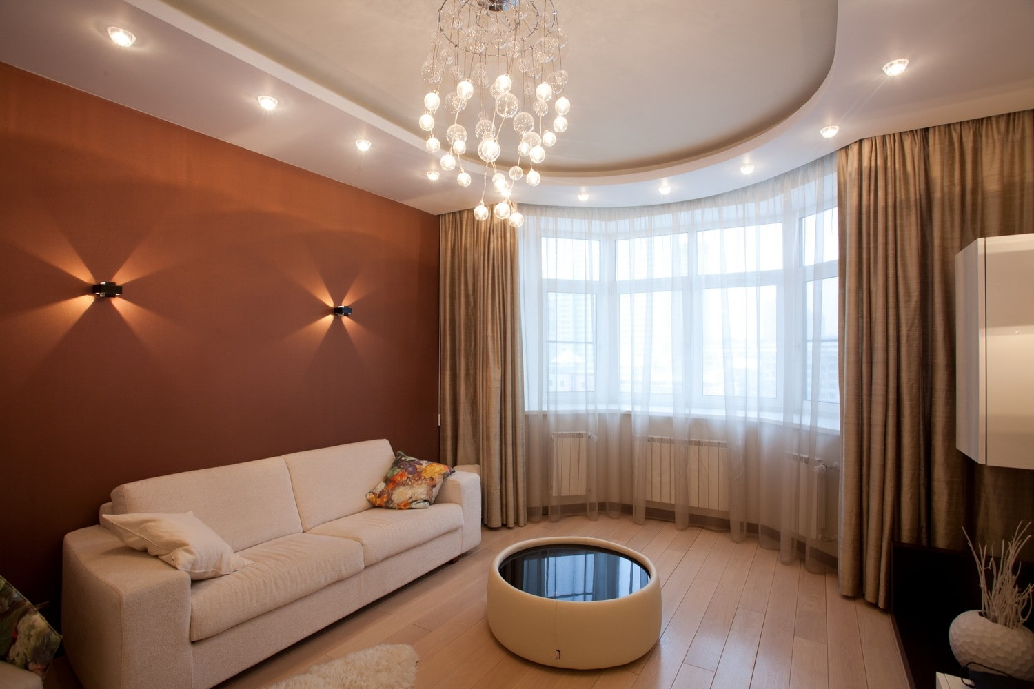 plasterboard ceiling for living room design photo