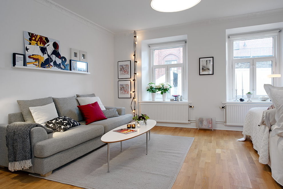 Interiorul apartamentului în stil scandinav