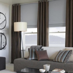 curtains in the hall on two windows design ideas
