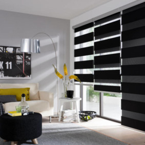cortinas nas idéias de design de sala de estar