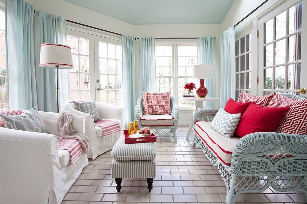 gardiner i vardagsrummet skandinavisk stil