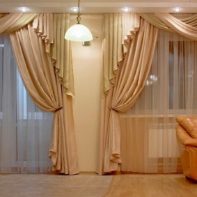 curtains in the hall on two windows decor ideas