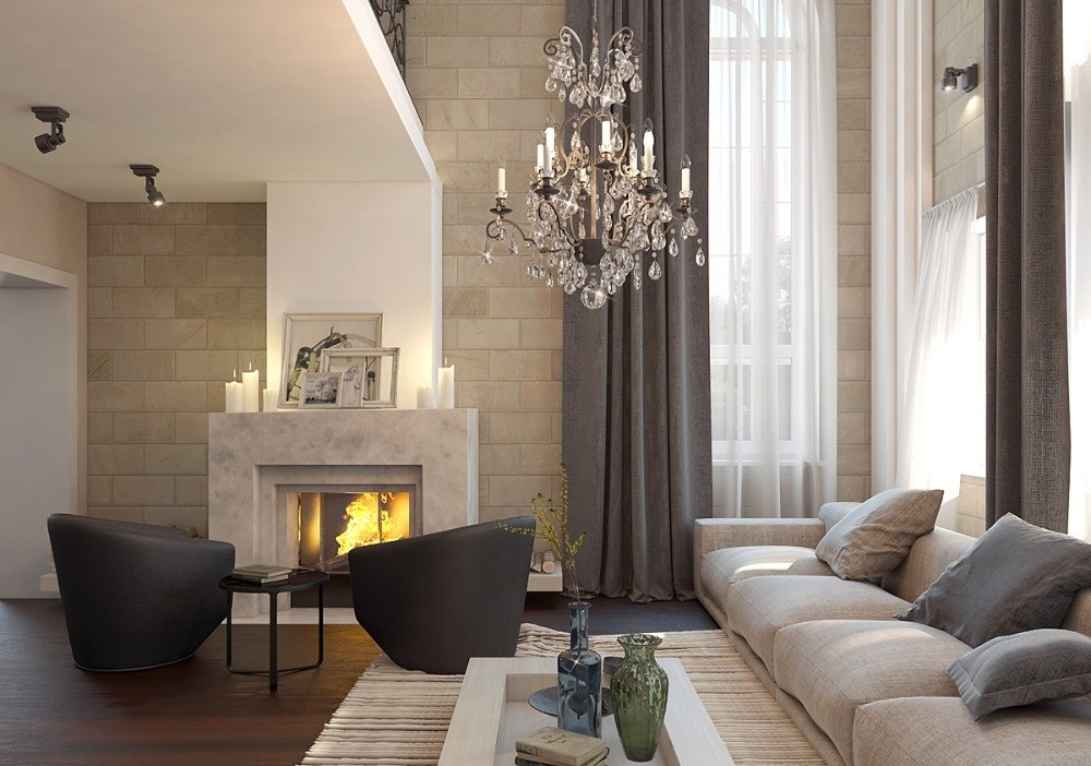 modern style in the living room