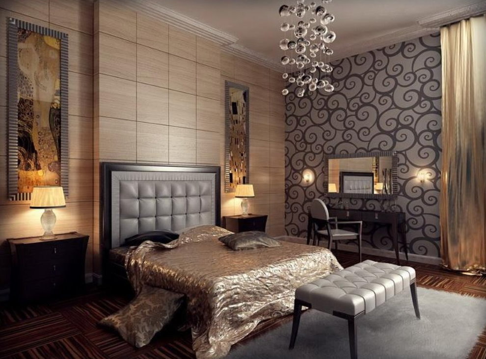 Art Deco tarzı yatak odası iç