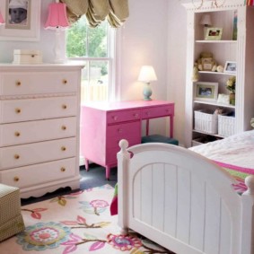 ložnice pro dívčí typy designu