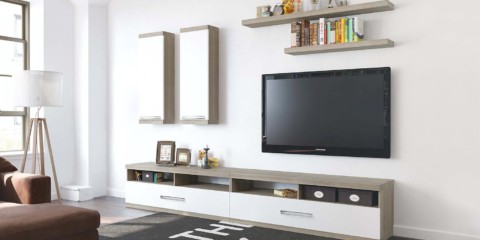 minimalistická televízna stena