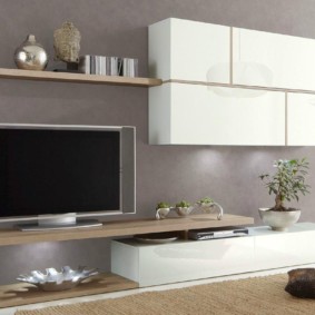 Fotografie de minimalism perete TV