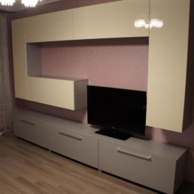 parete per TV nella foto degli interni del soggiorno