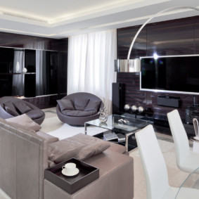 moderná obývacia izba v byte dekor