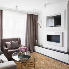 moderná obývacia izba v interiéri bytu fotografiu