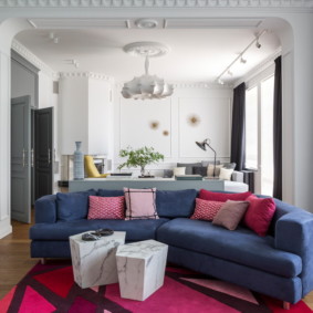 canapea de colț în fotografia de design a livingului
