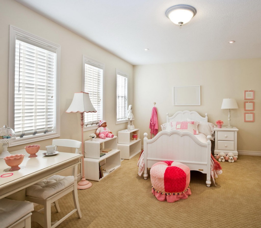White furniture in the interior of a children's room