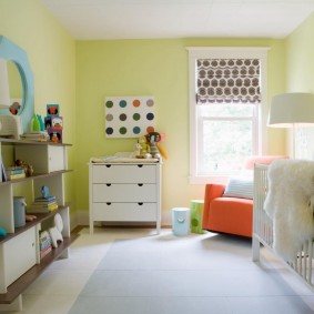 Bright nursery for a small child