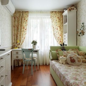 Classic bedroom interior for a girl