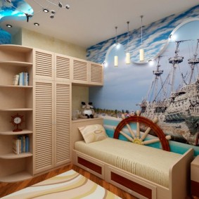 Camera pentru copii în stil nautic