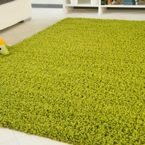Dlouhovlasý zelený koberec