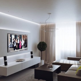 Illuminazione dei mobili all'interno del soggiorno